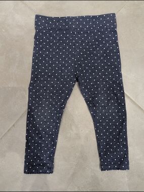 4/$20 Joe Fresh Navy Polka Dot Leggings Toddler Size 2T